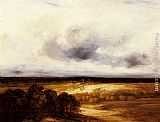 Extensive Canvas Paintings - An Extensive Landscape with Windmills